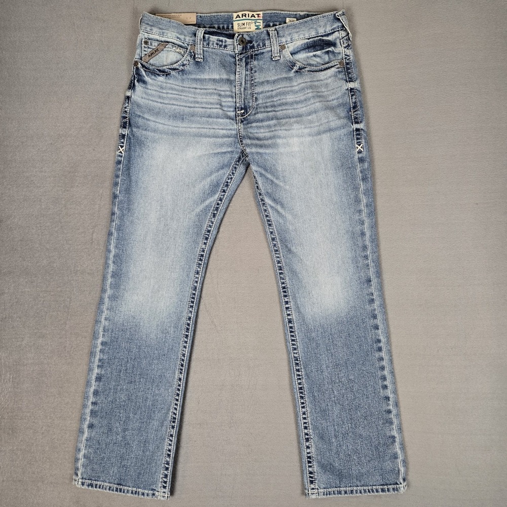 Ariat M7 Jeans Mens 36x32 Stirling Slim Fit Straight Leg Stretch Western NWT